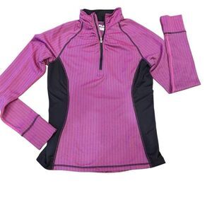 Fila 3/4 Zip Athletic Long Sleeve Top Size M
